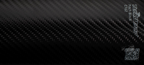 Teckwrap CF02 Pitch Black autófólia bemutató kép és ár