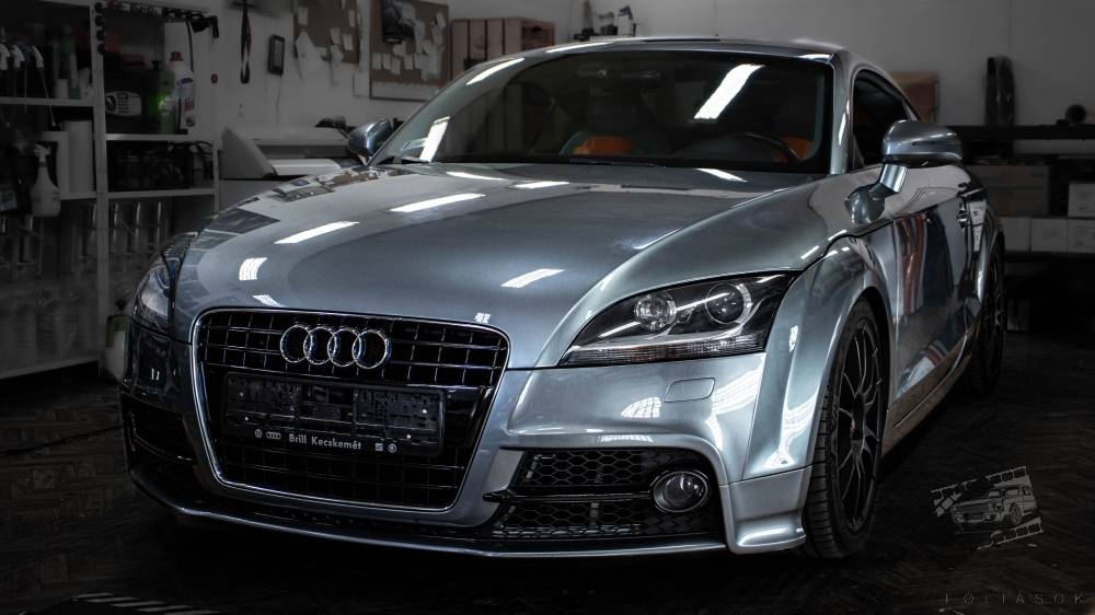 autó fóliázás Audi TT Coupe Teckwrap RB19-HD Deep orange Csepel eredeti nézet galéria kép