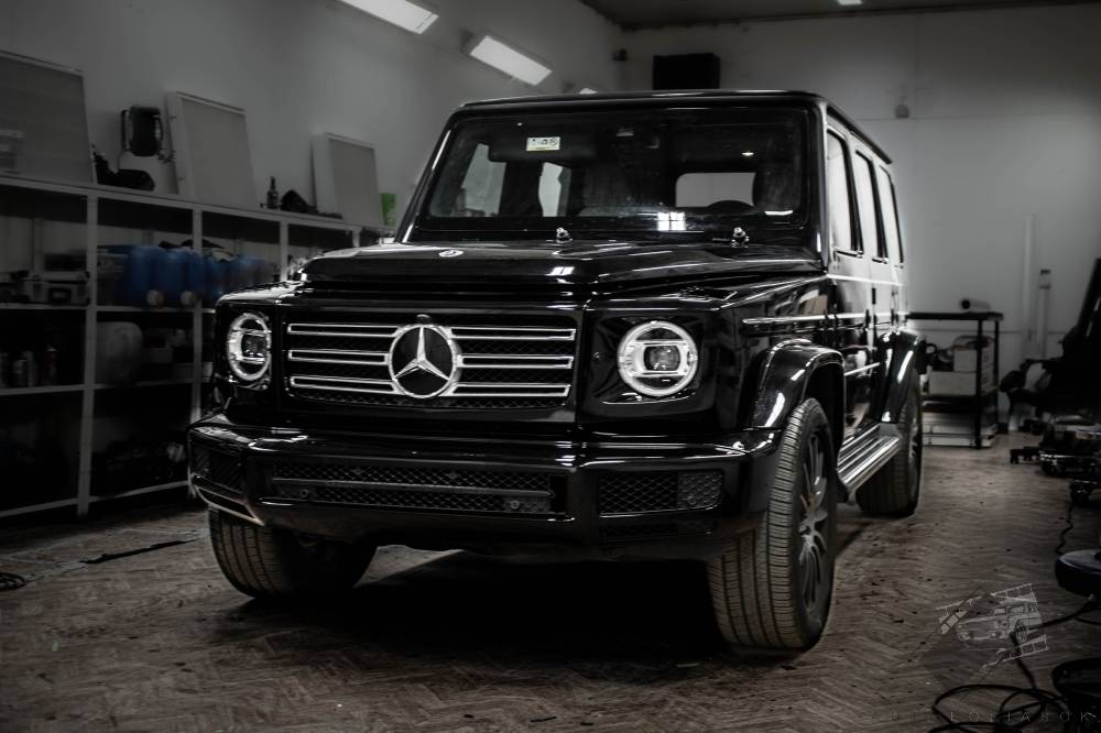 autó fóliázás Mercedes G Class APA CW/R89.19X Matte Metal GUNMETAL GREY Budapest eredeti nézet galéria kép